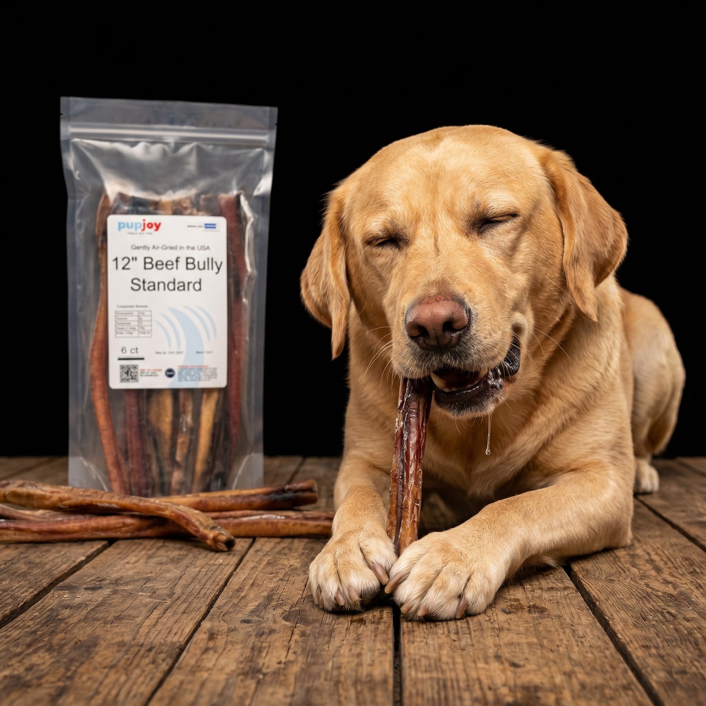 12" Standard USA Bully Sticks | 6 Pack, Very Low Odor