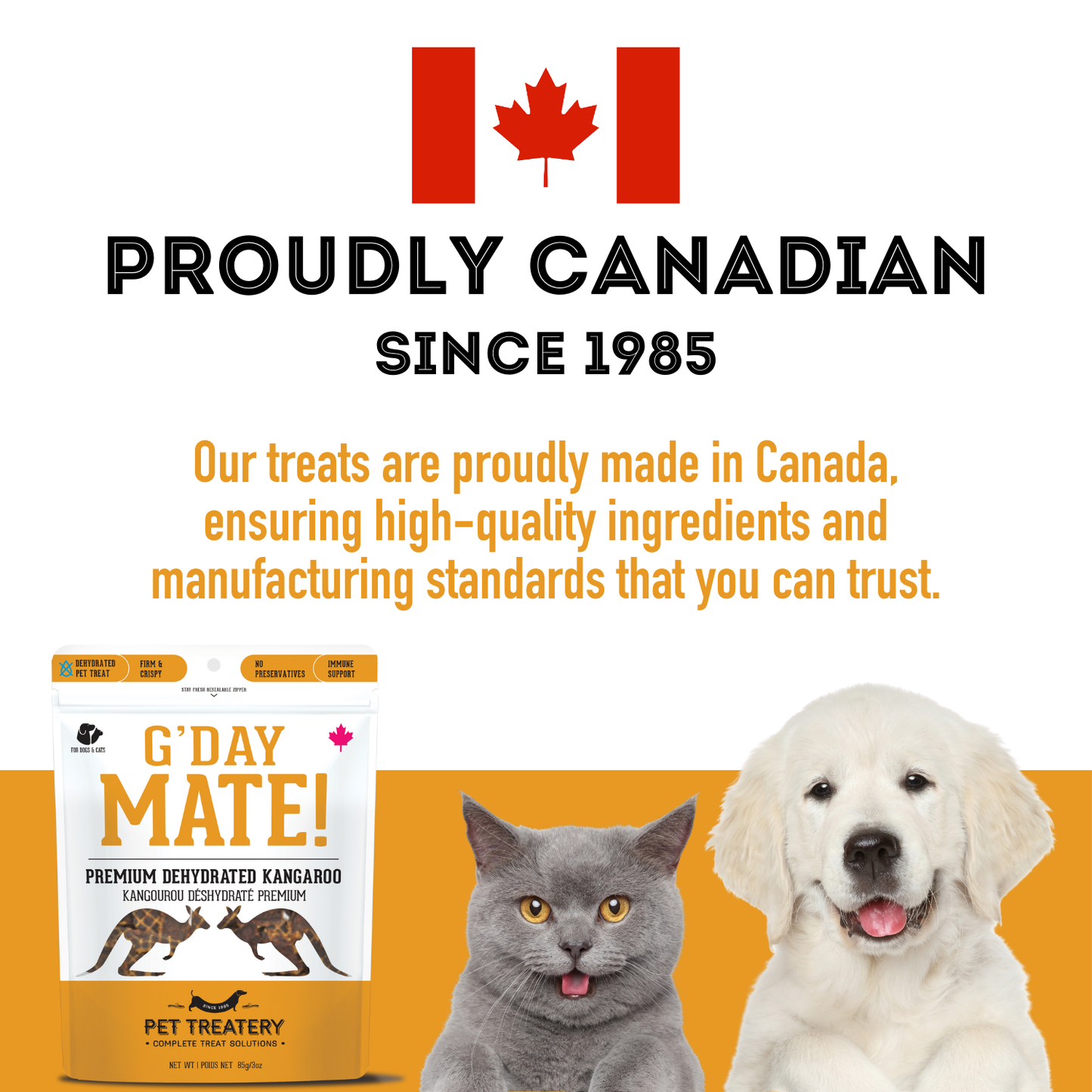 Dehydrated Protein Kangaroo Treat For Dogs & Cats 85g