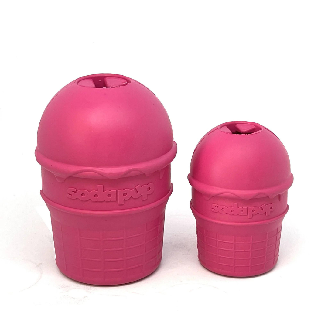 Ice Cream Cone Durable Rubber Chew Toy - Large