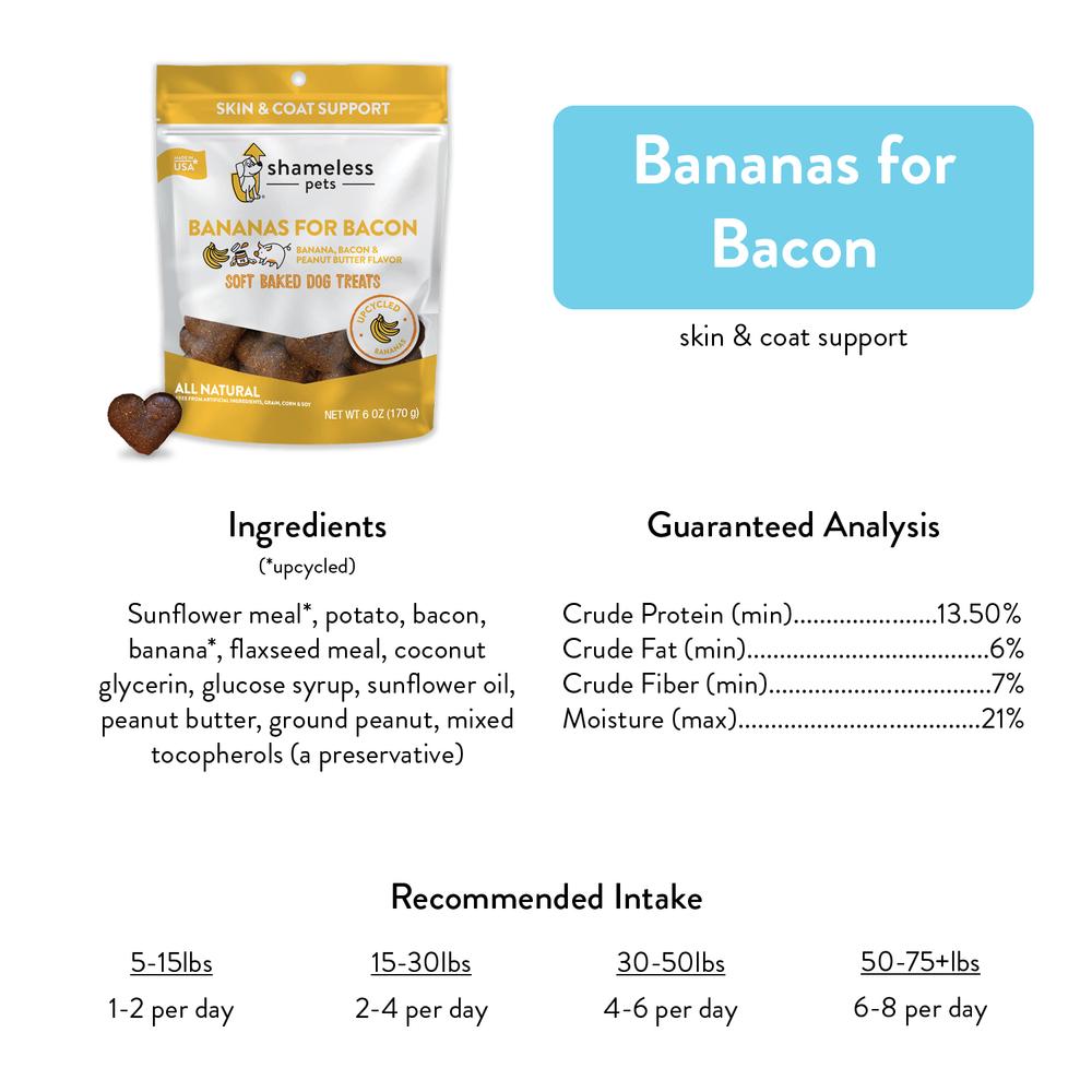Bananas for Bacon Soft Baked Dog Treats