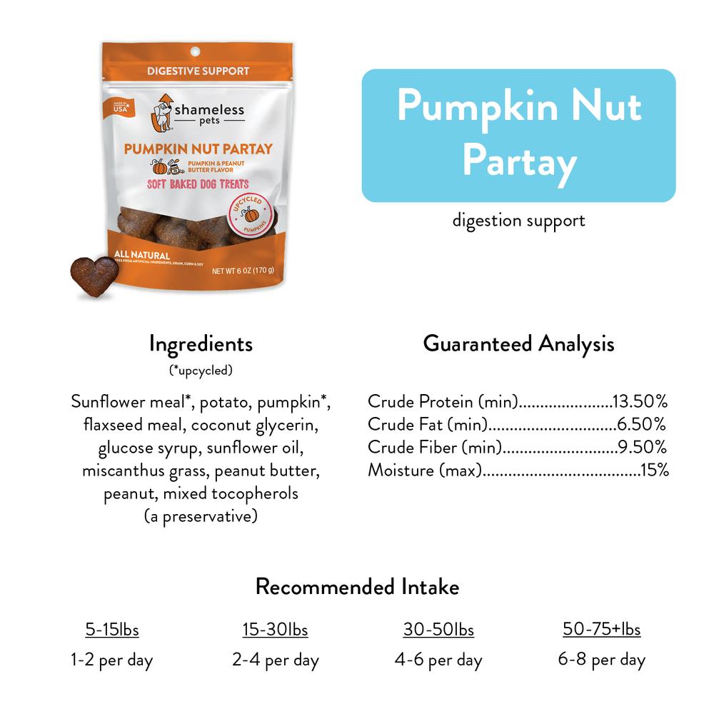 Pumpkin Nut Partay Soft Baked Dog Treats