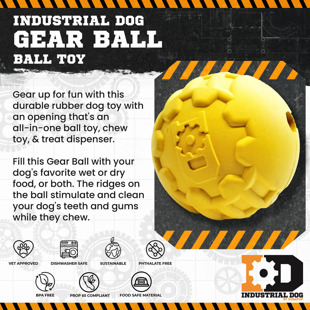 Rubber Gear Ball Toy