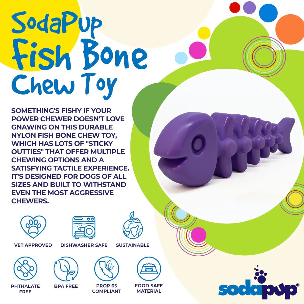 Fish Bone Nylon Chew Toy | Aggressive Chewers