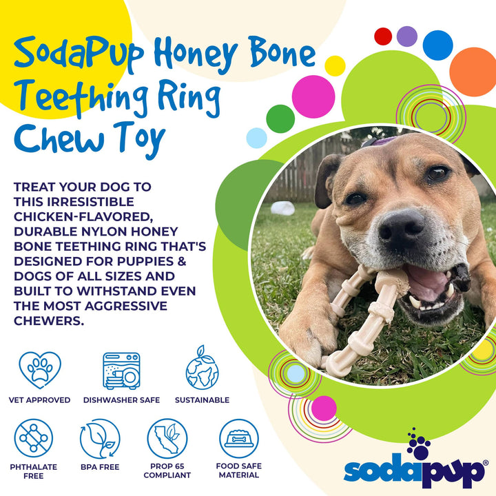 Honey Bone Chicken Flavored Ring | Ultra Durable Chew Toy