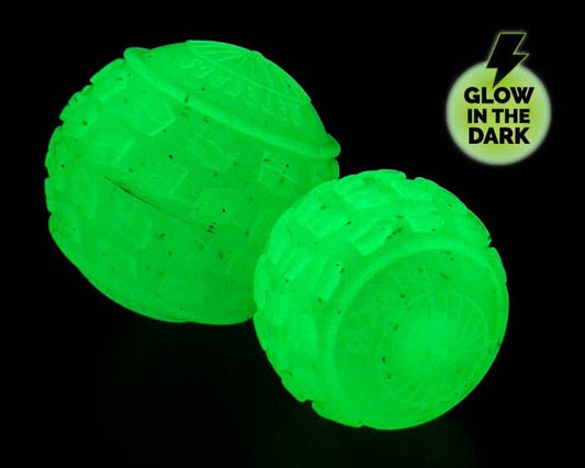 High Roller Dog Ball - Glow in the Dark: Medium: Diameter 2.5"