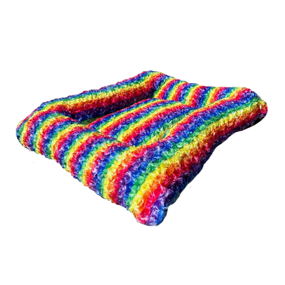 Dog Bed - Rectangle Bolstered Furvana Rainbow 'Cloud'
