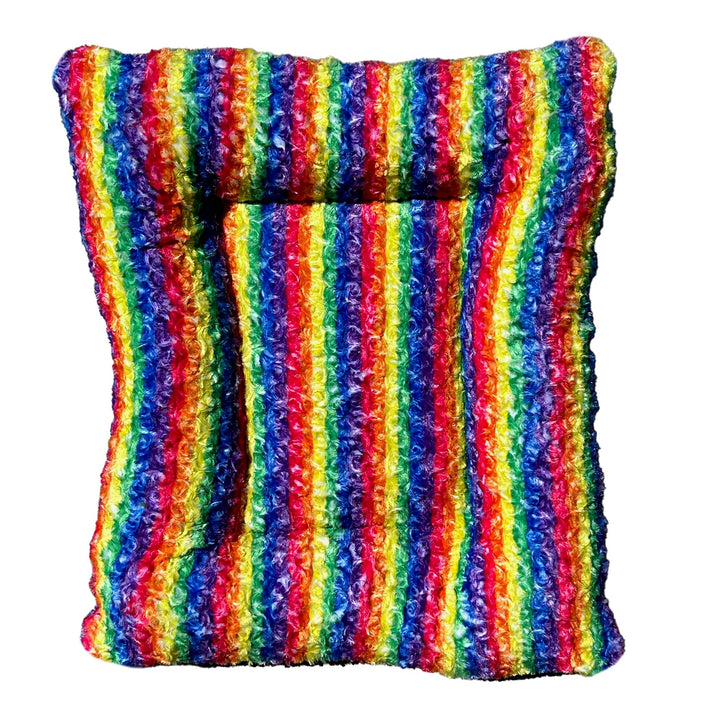 Dog Bed - Rectangle Bolstered Furvana Rainbow 'Cloud'