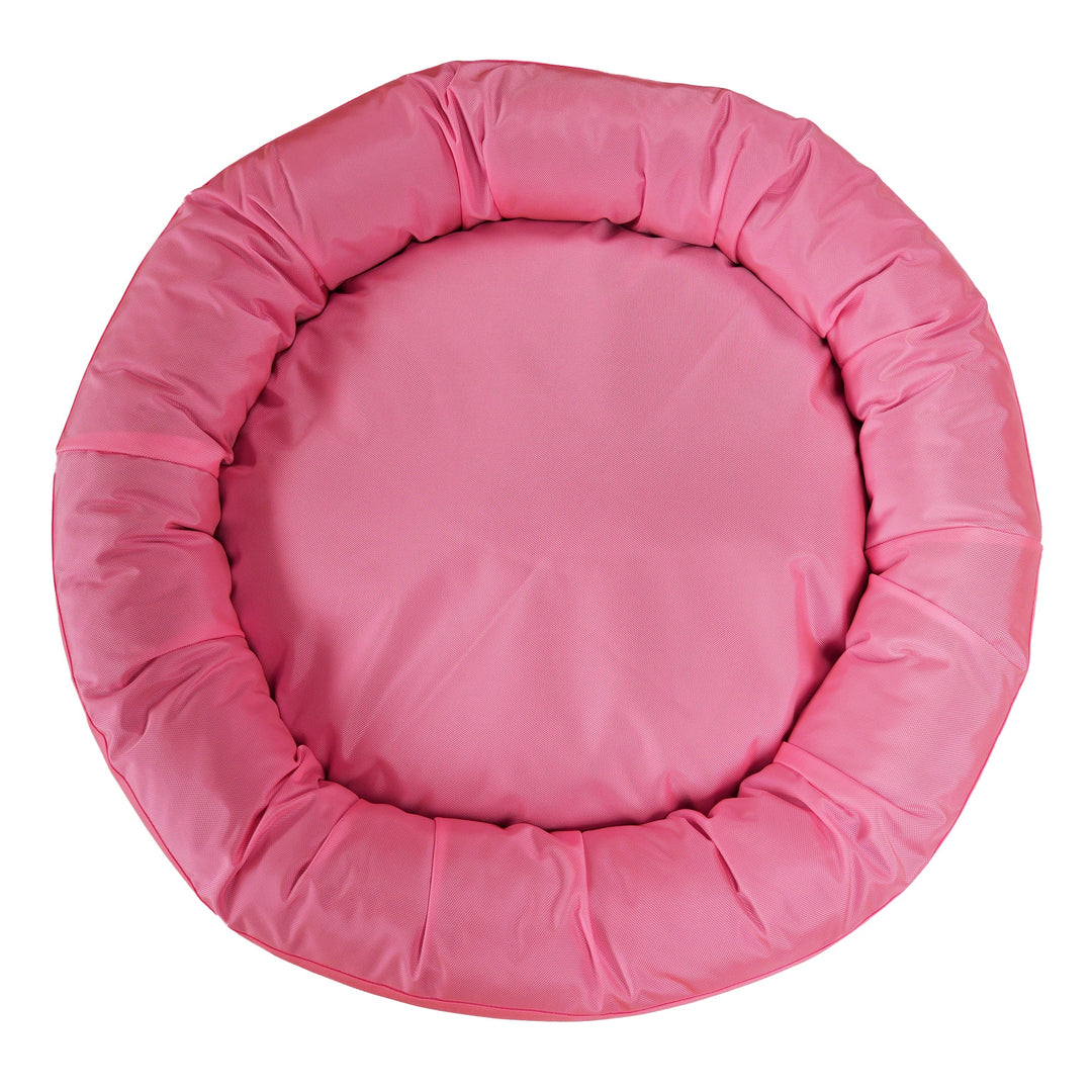 Dog Bed - Round Bolstered Armor™ 'F#ck Cancer'