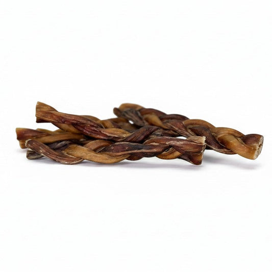 6" Braided Bully Stics | 6 Pack, Low Odor