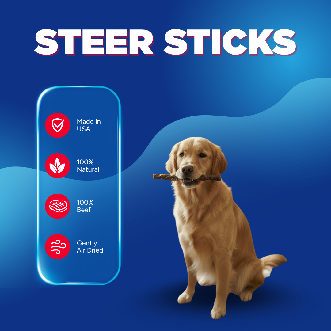 10”-12” Thick Steer Sticks | Nearly Odorless, 8 oz