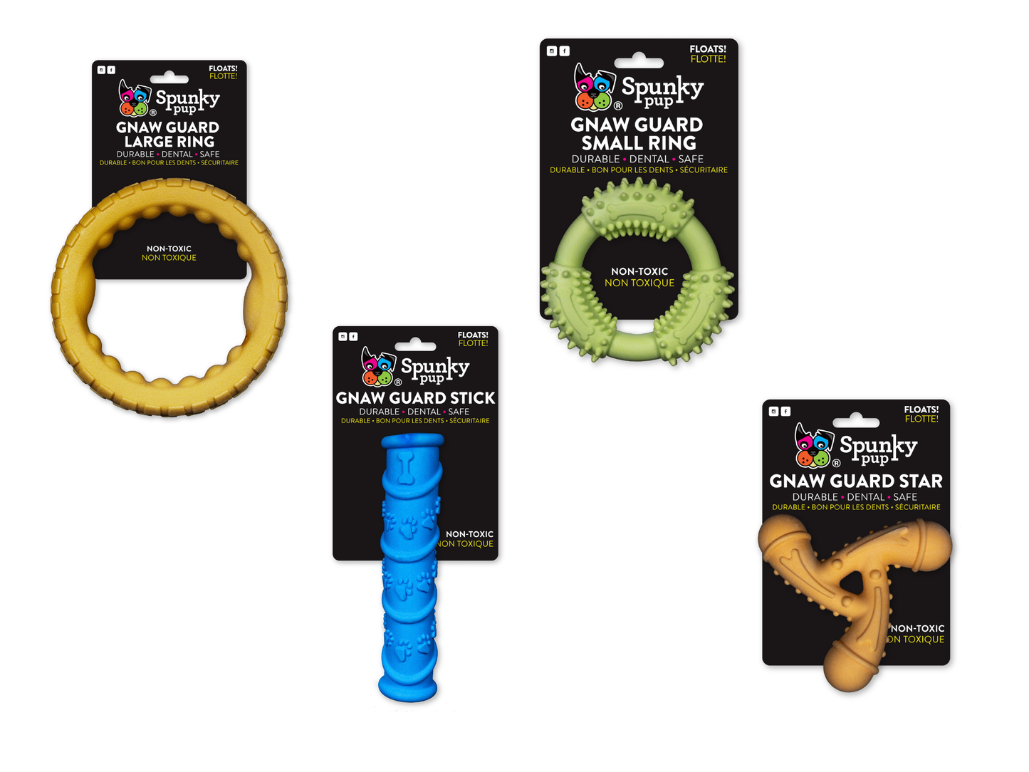 Gnaw Guard Foam Toys -  Large Ring, Small Ring, Star, Stick: Star