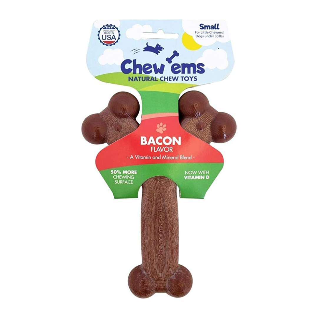 Chew'ems Healthy Nylon Chew Bone - Bacon Flavor