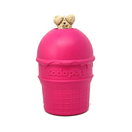 Ice Cream Cone Durable Rubber Chew Toy - Large