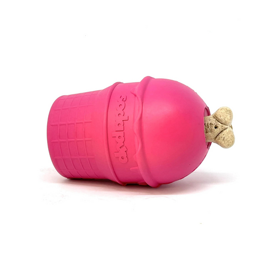 Ice Cream Cone Durable Rubber Chew Toy - Large