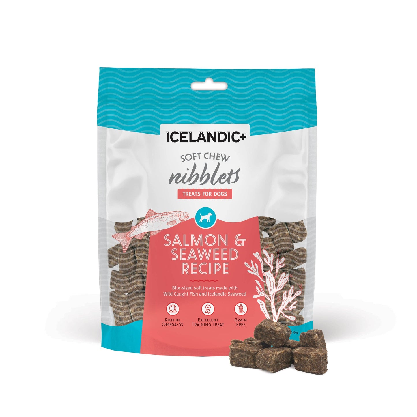 Icelandic+ Soft Chew Nibblets Salmon & Seaweed Dog Treats